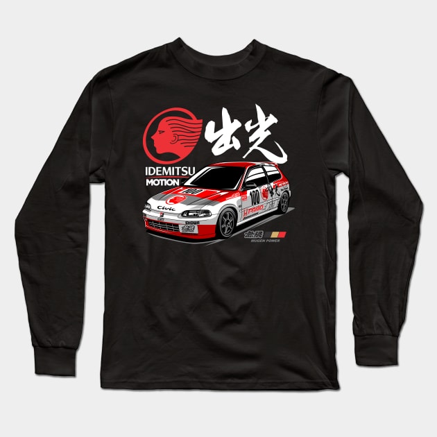 Honda Civic EG6 Idemitsu Motion Long Sleeve T-Shirt by rizadeli